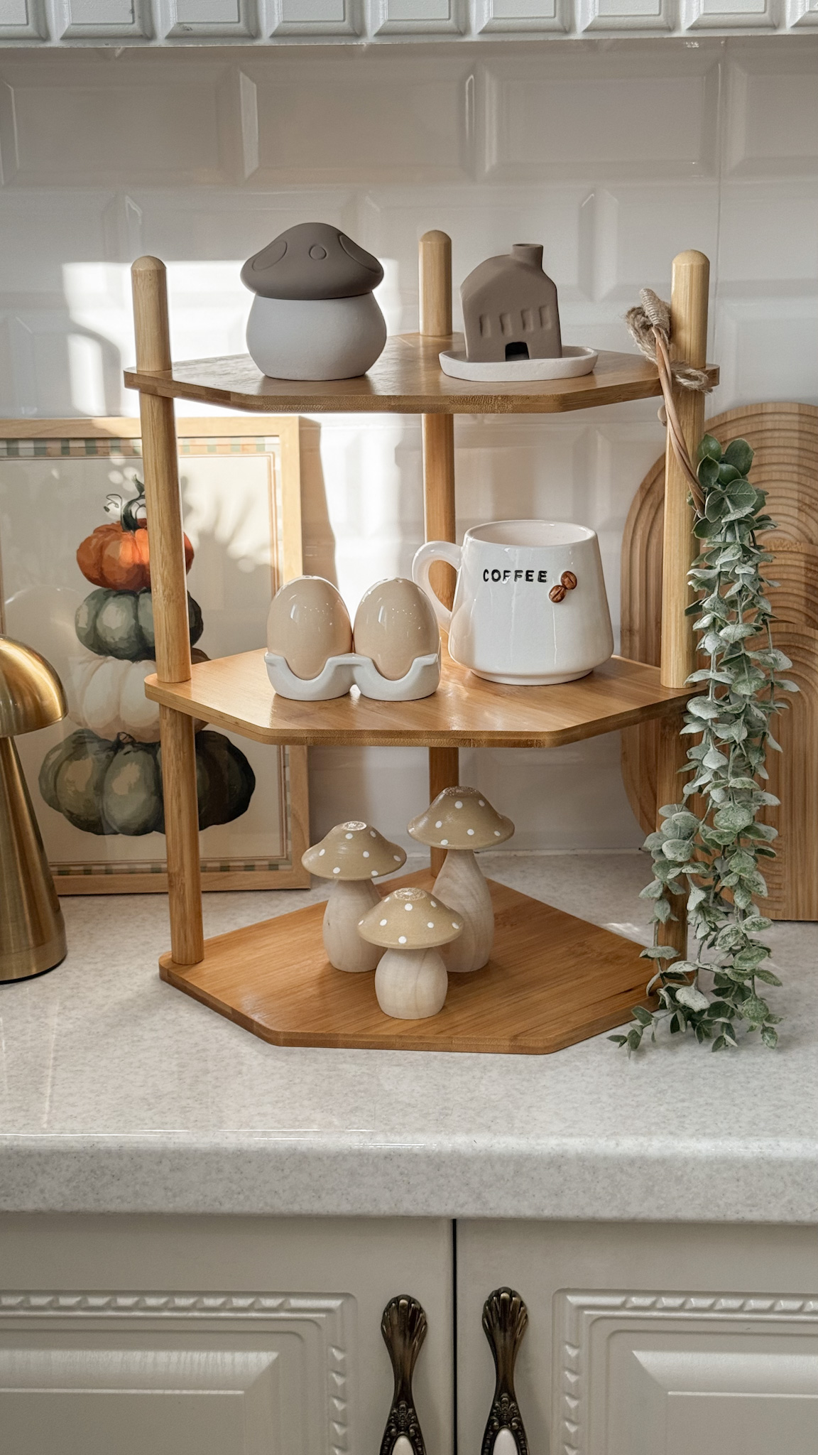 استند بامبو3طبقه مثلثی.