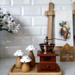 آسیاب قهوه دستی پایه چوب
