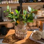 گلدان شیشه ای حصیری