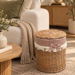 سبد رخت درب دار پارچه ای