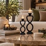 جا شمعی حلقه ای جفتی